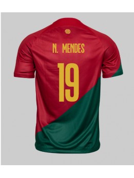Billige Portugal Nuno Mendes #19 Hjemmedrakt VM 2022 Kortermet